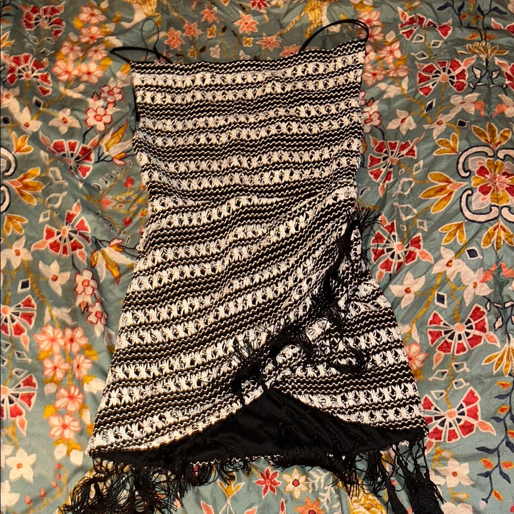 Fashion Nova Black and White Mini Dress